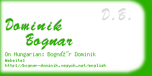 dominik bognar business card